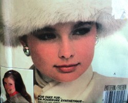 9227 MCCALLS  FURRY RUSSIAN HAT, EARMUFFS, VEST, SCARF, HATS PATTERN XS-L UNCUT